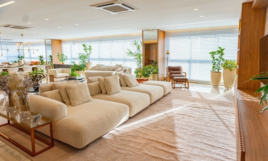 Apartamento na planta e decorados